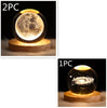 Luminous Starry Sky And Planets Moon Moon Crystal Ball Small Night Lamp Projection Ambience Light Creative Gift New Strange Gift